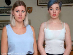 Two stunning government employees get their bottoms burned